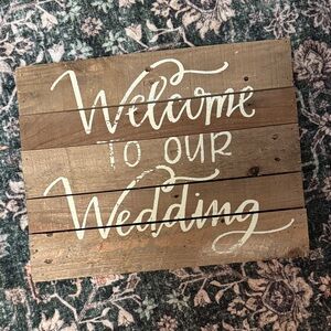 Rustic Wooden Wedding Sign